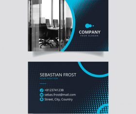 Office page business card design vector