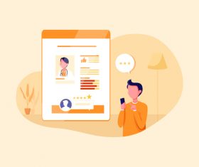 Online booking doctor illustration vector