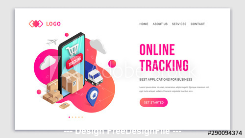 Online tracking cover vector