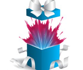Opened gift box vector