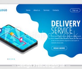 Order tracking online isometric cover vector