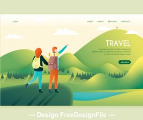 Outing illustration template vector