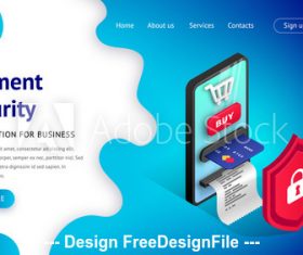 Payment security cover vector