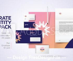 Pink background corporate brand image design vector