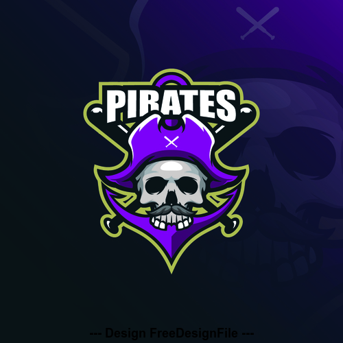 Pirate logo design vector