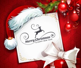 Pretty christmas card vector