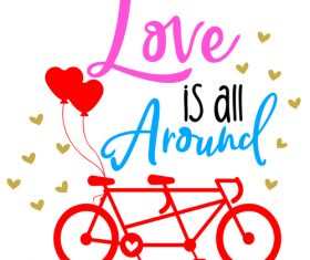 Pretty valentine day card vector