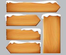 Realistic nature vintage wooden sign vector illustration