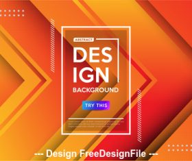 Red and yellow abstract design background vector