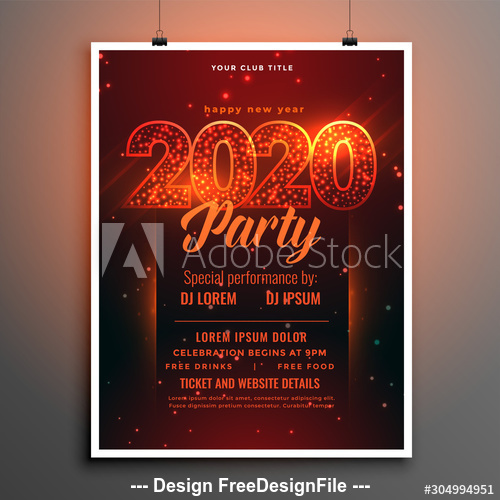 Red background Christmas celebration cover flyer vector