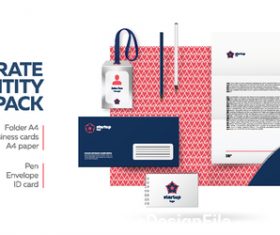 Red line color background corporate brand image design vector