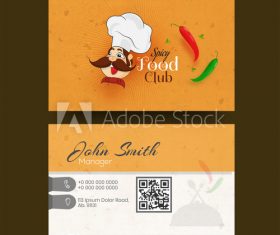 Restaurant business card design vector