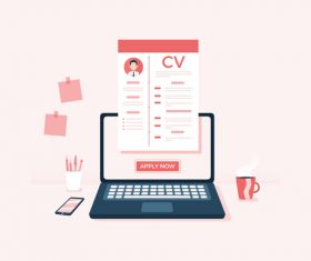 Resume illustration vector