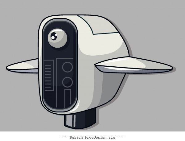 Robot airplane shaped vector