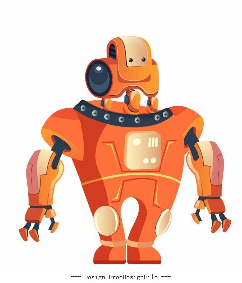 Robot modern humanoid design vector