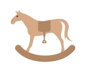 Rocking horse Icons vector