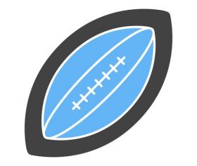 Rugby ball Icons vector