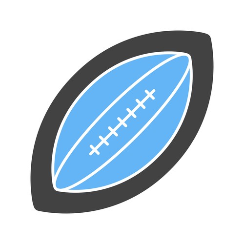 Rugby ball Icons vector