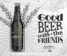 Rye beer poster vector