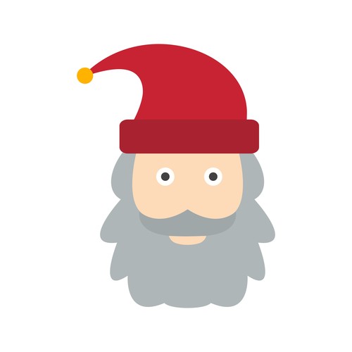Santa Claus icon vector