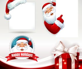 Santa and blank text vector