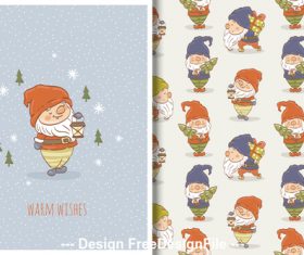 Santa and cartoon background vector