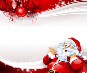 Santa claus frame text vector