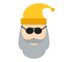 Santa claus icon vector with sunglasses