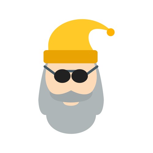 Santa claus icon vector with sunglasses