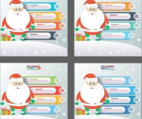 Santa claus infographics design vector