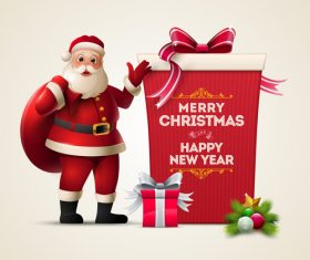 Santa gift vector