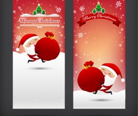 Santa greeting card banner vector