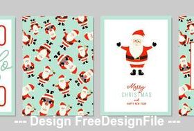 Santa greeting card banner vector