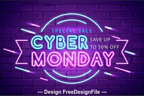 Save up to 50% off neon billboard vector