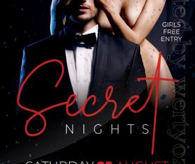 Secret Nights Flyer PSD Template
