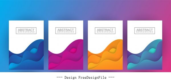 Pastel color in wavy and gradient illustration vector
