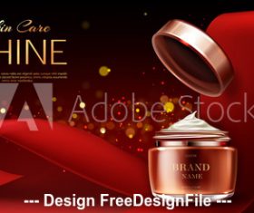 Skin care advertising poster vector