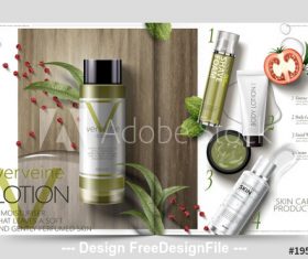 Skincare magazine vector templat