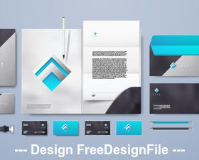 Sky blue background corporate branding identity template vector