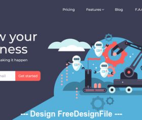 Smart business development flat illustration vector