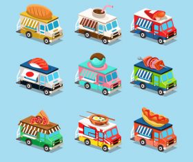 Snack food sale cart vector