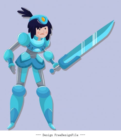 Space warrior modern armed woman vector