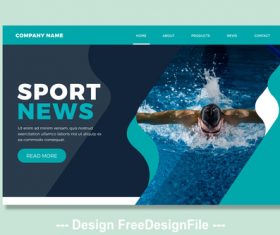 Sports page illustration template vector