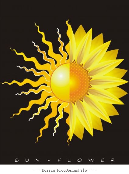 Sun flower vector design