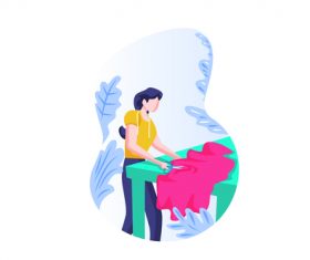 Tailor cartoon vector