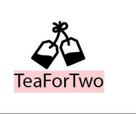 Tea for two logo template vector