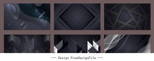 Technology background templates abstract dynamic dark shiny vector