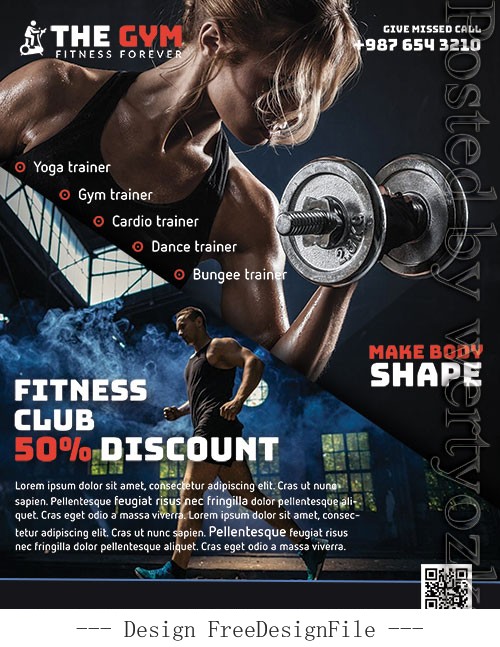 The Gym Fitness Flyer PSD Template