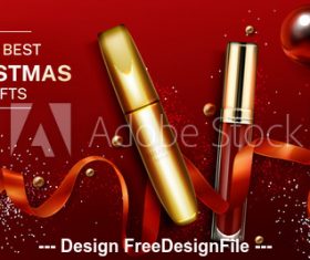 The best christmas gifts advertising poster vector