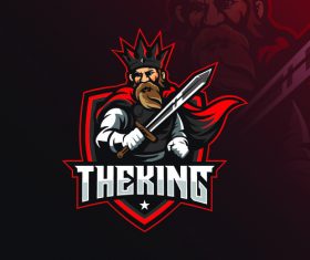 Theking logo design vector